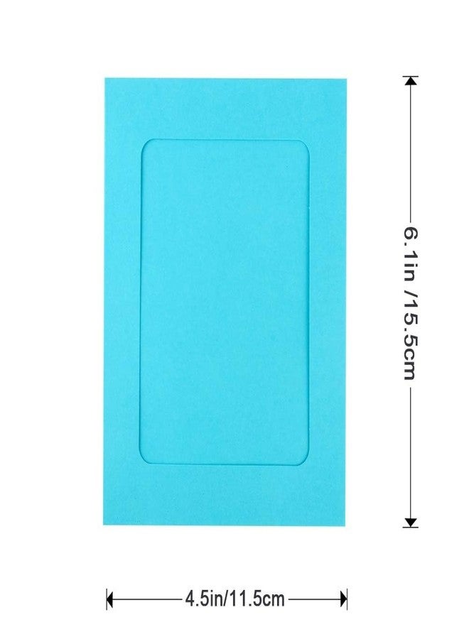 Prescent Multicolor Paper Photo Frame Kraft Paper Picture Frames DIY Cardboard Photo Frames with Wood Clips and Jute Twine (Multicolor - 30 pcs) - Image 3