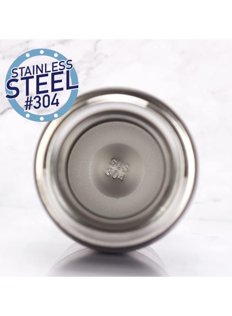 Bisbell Stainless Steel Water Bottle Double Wall Vacuum Insulated Wide Mouth Flask with Leakproof Portable Lid,BB2637,Berry - Image 2