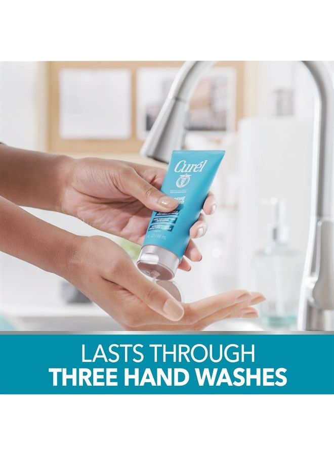 كريم اليدين Curél Extreme Dry Hand Dryness Relief بحجم مناسب للسفر، كريم اليدين سهل الامتصاص لتخفيف جفاف اليدين لفترة طويلة بعد غسل اليدين، بخلاصة الأوكالبتوس، 3 أونصات