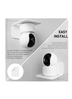 XiuWoo Floating Wall Shelves Set of 3, Shelf for Baby Monitors, Speakers, Universal Small Wall Shelf with Cable Clips, White  - Image 3