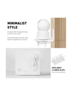 XiuWoo Floating Wall Shelves Set of 3, Shelf for Baby Monitors, Speakers, Universal Small Wall Shelf with Cable Clips, White  - Image 5