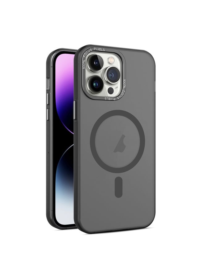 BGM Case Cover For iPhone 14 Pro MagSafe Frosted Translucent Mist Phone Case Black