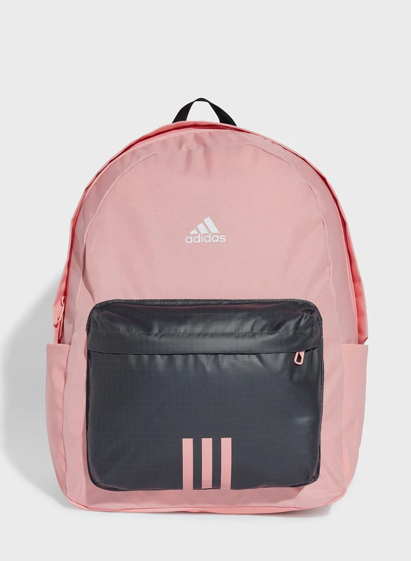 adidas حقيبة ظهر بوس كلاسيكية مزينة بـ 3 خطوط