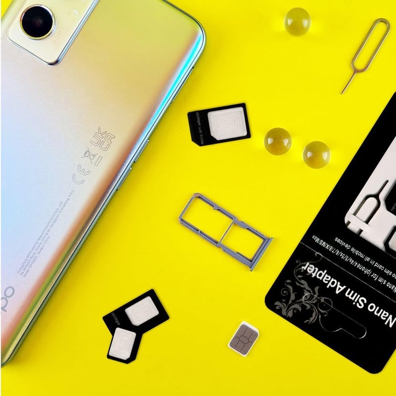 GranVela محولات بطاقة SIM 4 في 1 مجموعة محول SIM نانو ميكرو قياسي مع دبوس إخراج الدرج لأجهزة iPhone و Android والهواتف الذكية وأجهزة Mifi Hotspot 1 عبوة - Image 4
