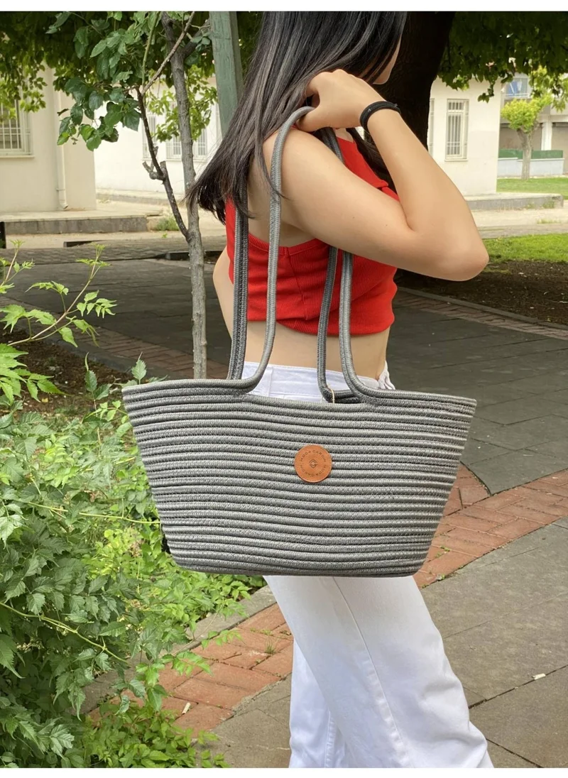 BDZ Deri Jute Straw Look Handbag Beach Bag Shoulder Bag