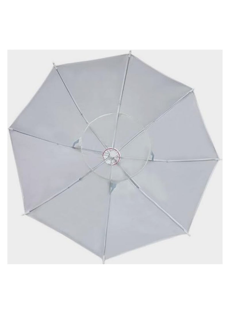12-piece small sun protection umbrella, white, heat-reflective, for workers in the sun, Umrah and Hajj  - Image 1