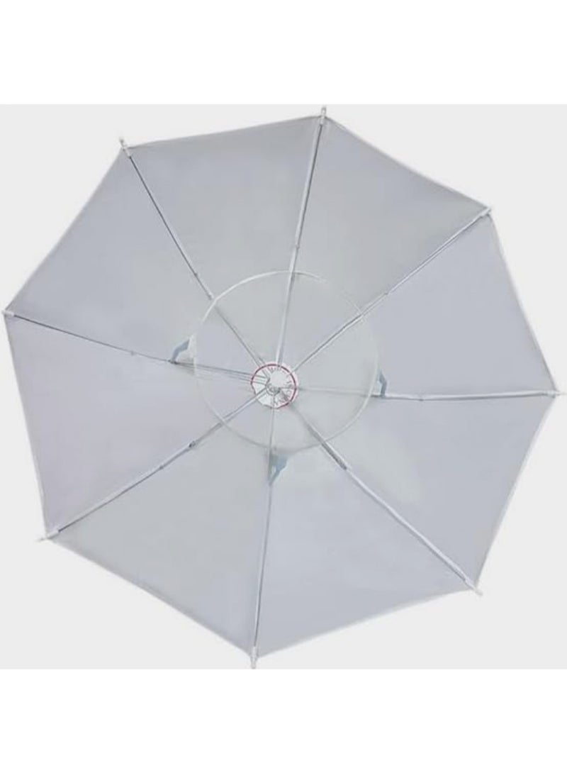 12-piece small sun protection umbrella, white, heat-reflective, for workers in the sun, Umrah and Hajj  - Image 3