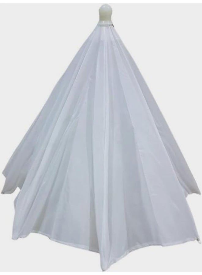 12-piece small sun protection umbrella, white, heat-reflective, for workers in the sun, Umrah and Hajj  - Image 2