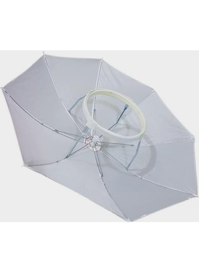 12-piece small sun protection umbrella, white, heat-reflective, for workers in the sun, Umrah and Hajj  - Image 4