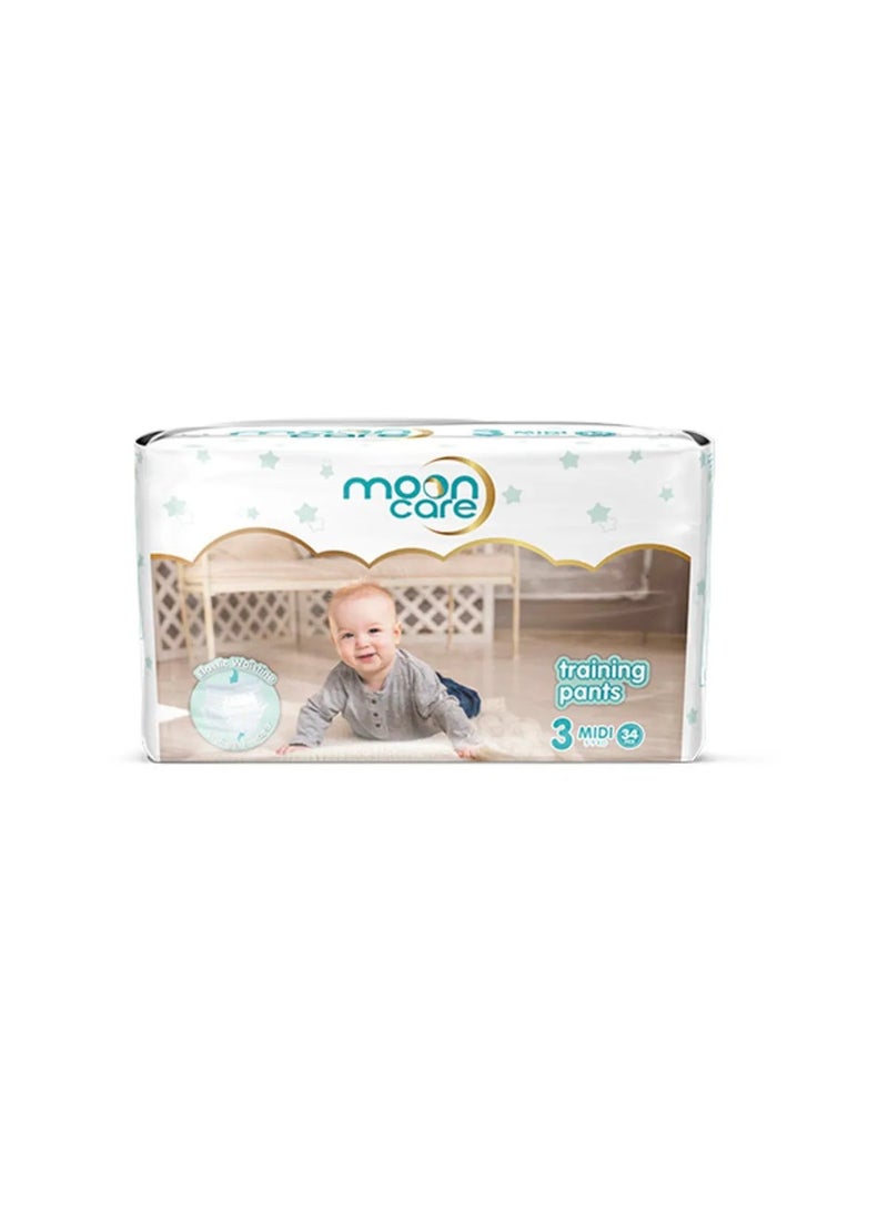 MOON Care Eco Package Panty Diaper - Midi Size 3 - 34 Pieces - Image 1
