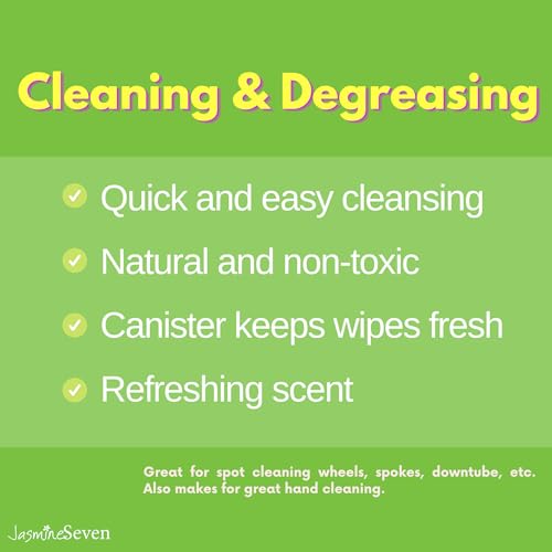 JasmineSeven Xtri Bike Wipes - 45 Degreasing Wet Wipes – Safe Natural Peppermint - by Jasmine Seven - Image 2