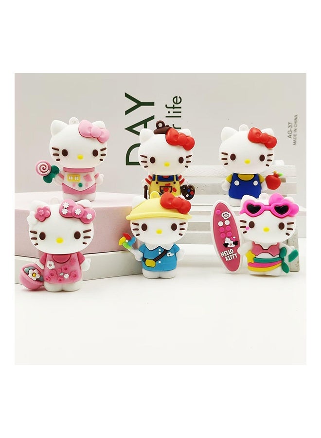 Sanrio 6Pc Figure, Cute Cake Decoration Character Model Collectable Figure Creative Gift for Fans - Image 4