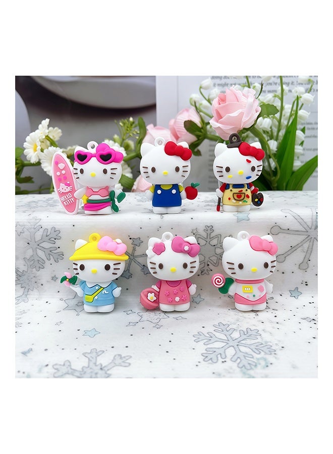 Sanrio 6Pc Figure, Cute Cake Decoration Character Model Collectable Figure Creative Gift for Fans - Image 3