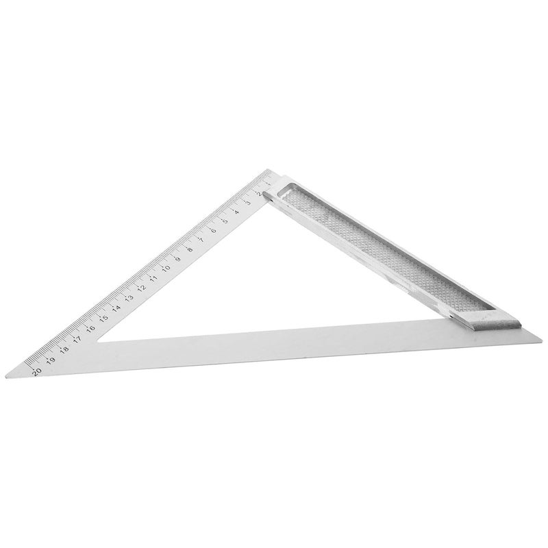 مسطرة مثلثية من سبائك الألومنيوم منقلة أداة تخطيط لأعمال النجارة والبناء والرسم - Image 1