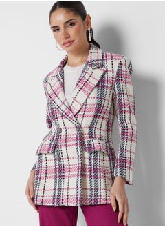 Double Breasted Buttoned Blazer