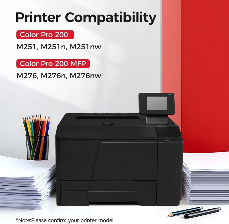 caink 131A Toner Cartridge High Yield - Replacement for HP 131X 131A Toner Cartridge - Compatible with Laserjet Pro 200 Color M251nw M251n MFP M276nw M276n Printer - 4-Pack Black Cyan Magenta Yellow - Image 2