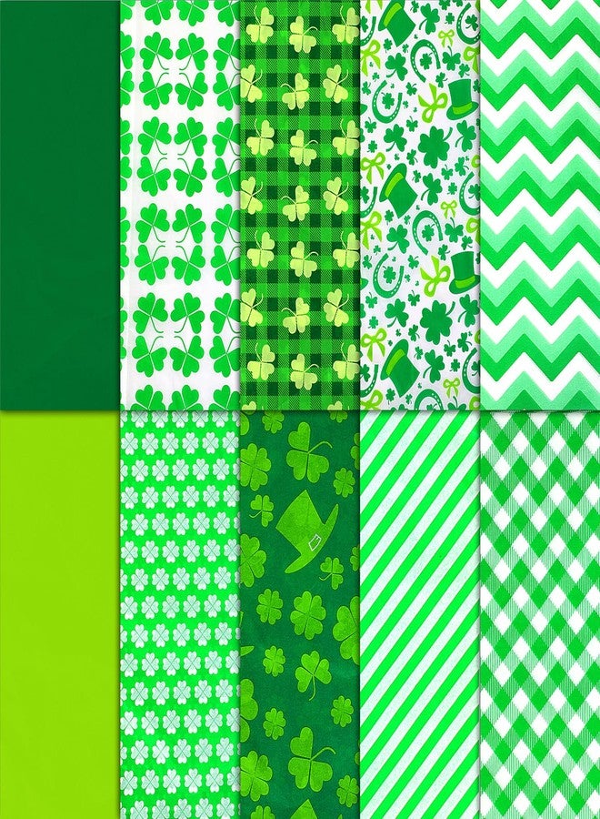 SANNIX 100 Sheets St. Patrick's Day Tissue Paper Irish Shamrock Clover Green Bulk Gift Wrapping Paper for St. Patrick's DIY Crafts Spring Holiday Decoration Gift Packing Favors, 19.7 ×13.8 Inch - Image 1