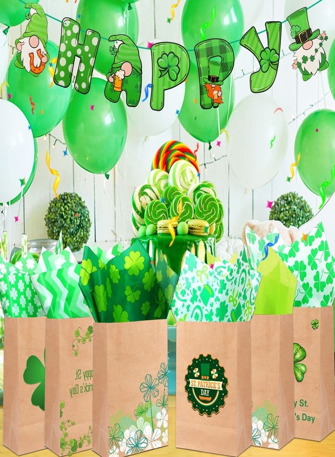 SANNIX 100 Sheets St. Patrick's Day Tissue Paper Irish Shamrock Clover Green Bulk Gift Wrapping Paper for St. Patrick's DIY Crafts Spring Holiday Decoration Gift Packing Favors, 19.7 ×13.8 Inch - Image 3