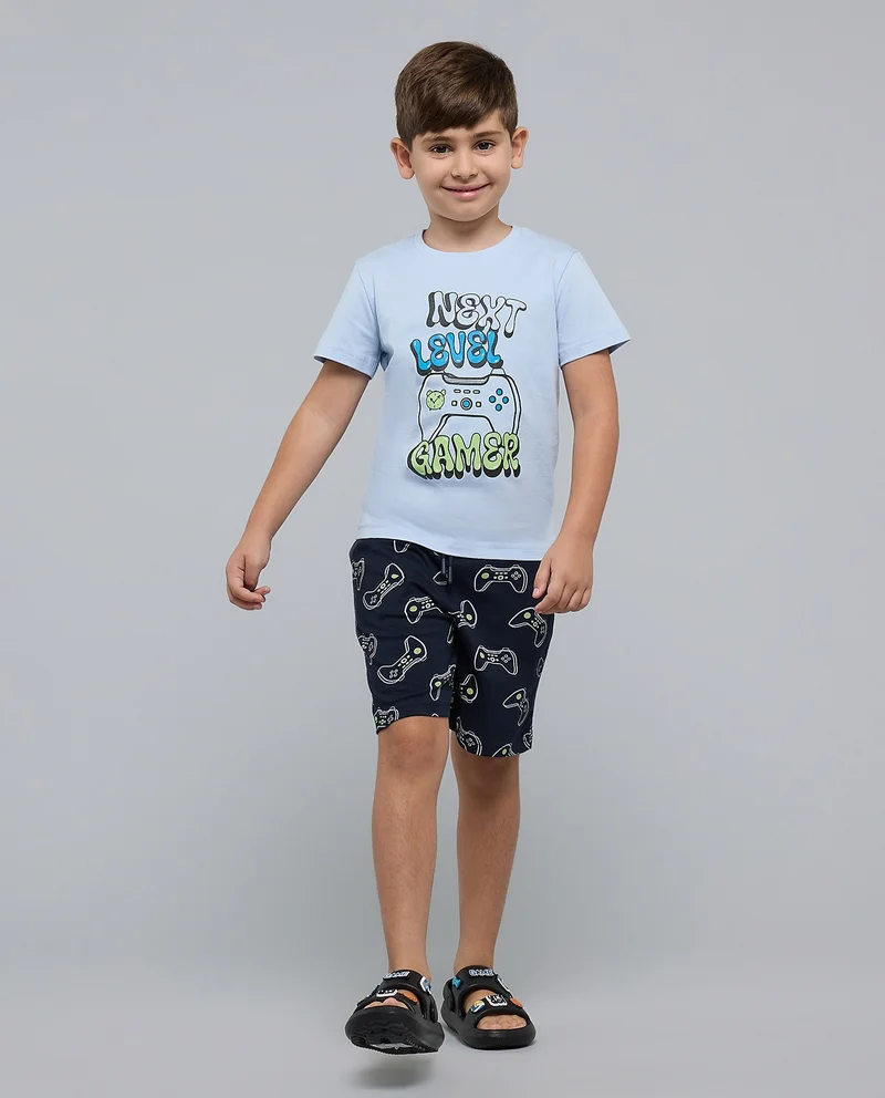 R&B Printed T-Shirt and Shorts Set