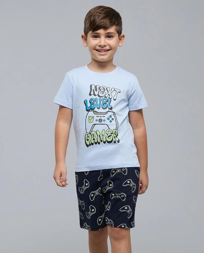 R&B Printed T-Shirt and Shorts Set