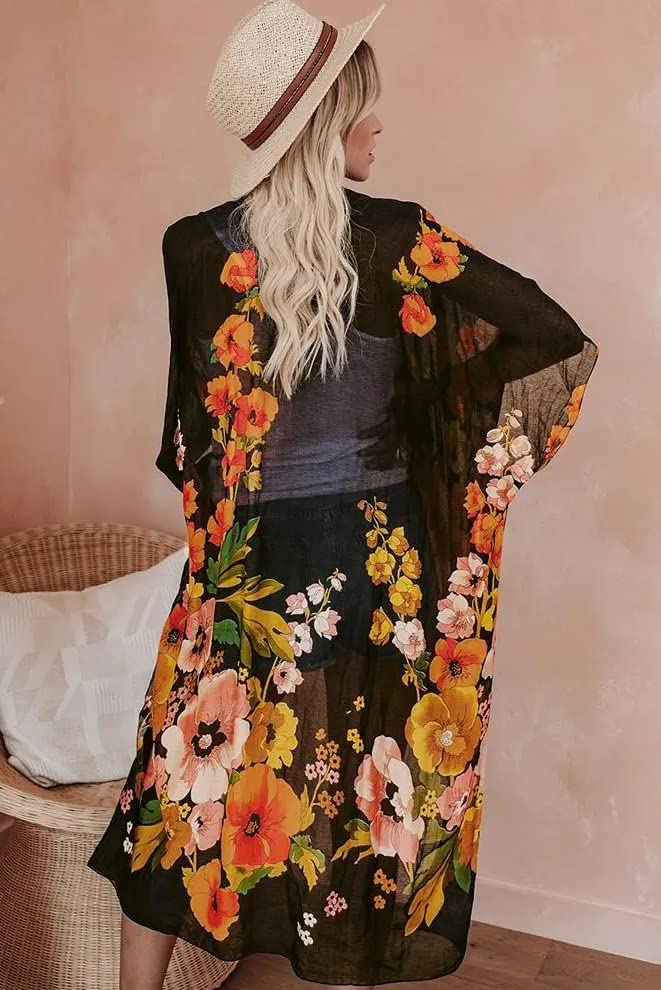 Breezy Lane Kimonos for Women Swimsuit Coverup Beach Cover Up for Swimwear Summer Kimono Cardigans Vacation Wear - Image 1