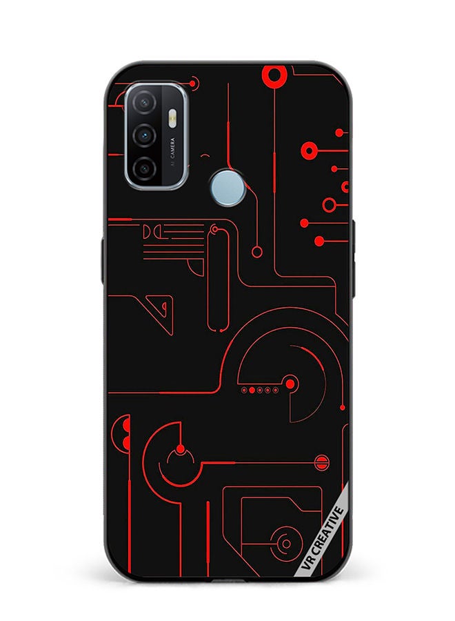 VR CREATIVE Protective Case Cover For Oppo A53 Game Circuit Design Multicolour - Image 1