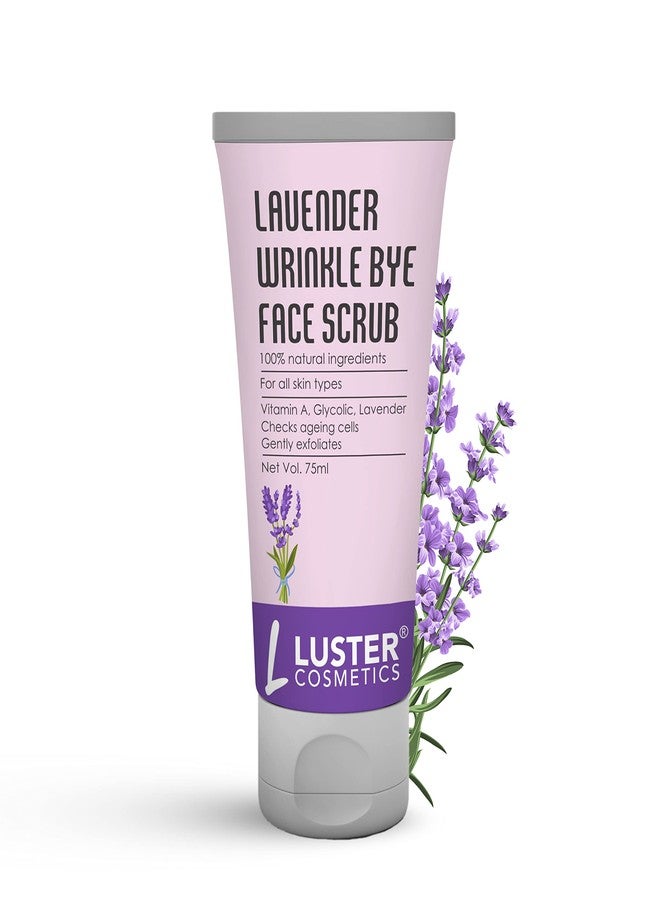 Luster Cosmetics Lavender Wrinkle Bye Face Scrub |Removes Dead Skin Cells - 75ml - Image 1