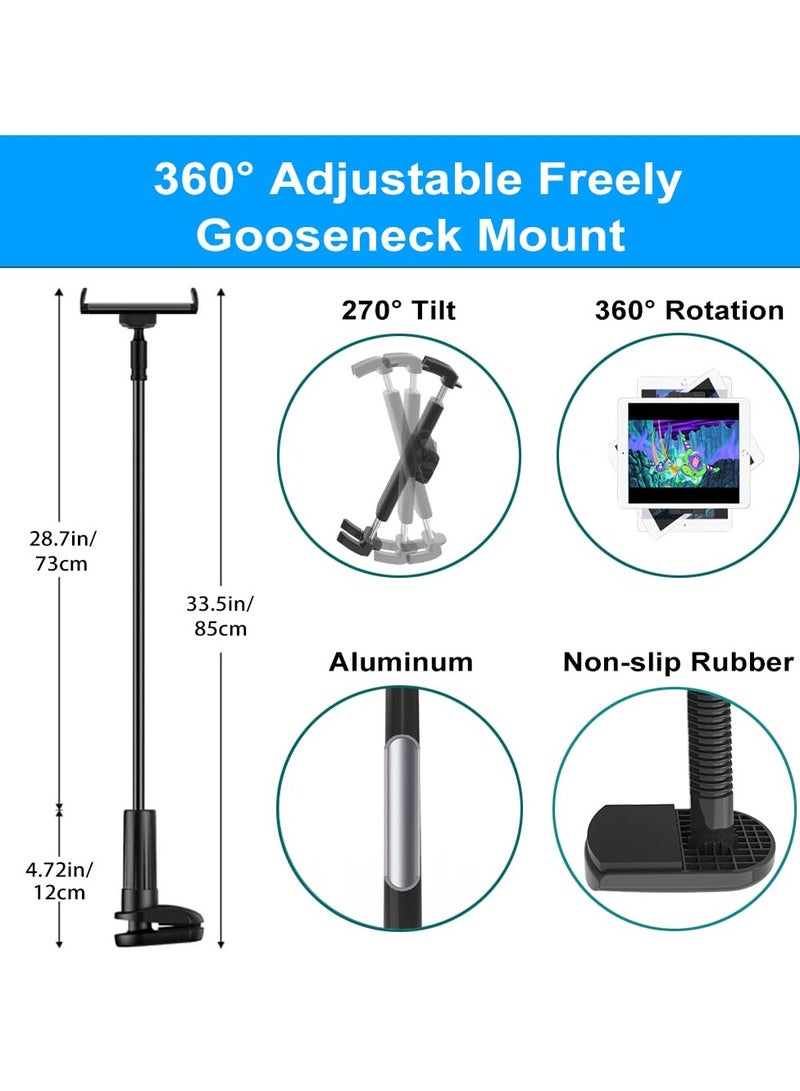 Green Tiger Tablet Holder, Bed iPad Holder with 85cm Lazy Long Arm, Desk Tablet Stand Phone Mount for iPad Air Mini, iPad Pro 12.9 11, Galaxy Tabs, iPhone, All 4-13" Mobile Phone and Tablets - Image 3