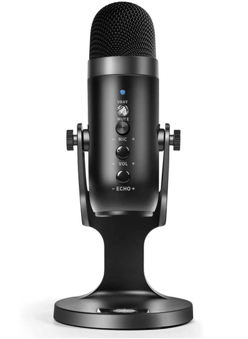 Generic - USB Microphone JD900 , Computer Condenser Gaming Mic for PC, Mac, Gaming, Recording, Streaming, Podcasting,Studio, USB C Plug and Play, Mute Button, Headphone Output, Volume Control - Image 1