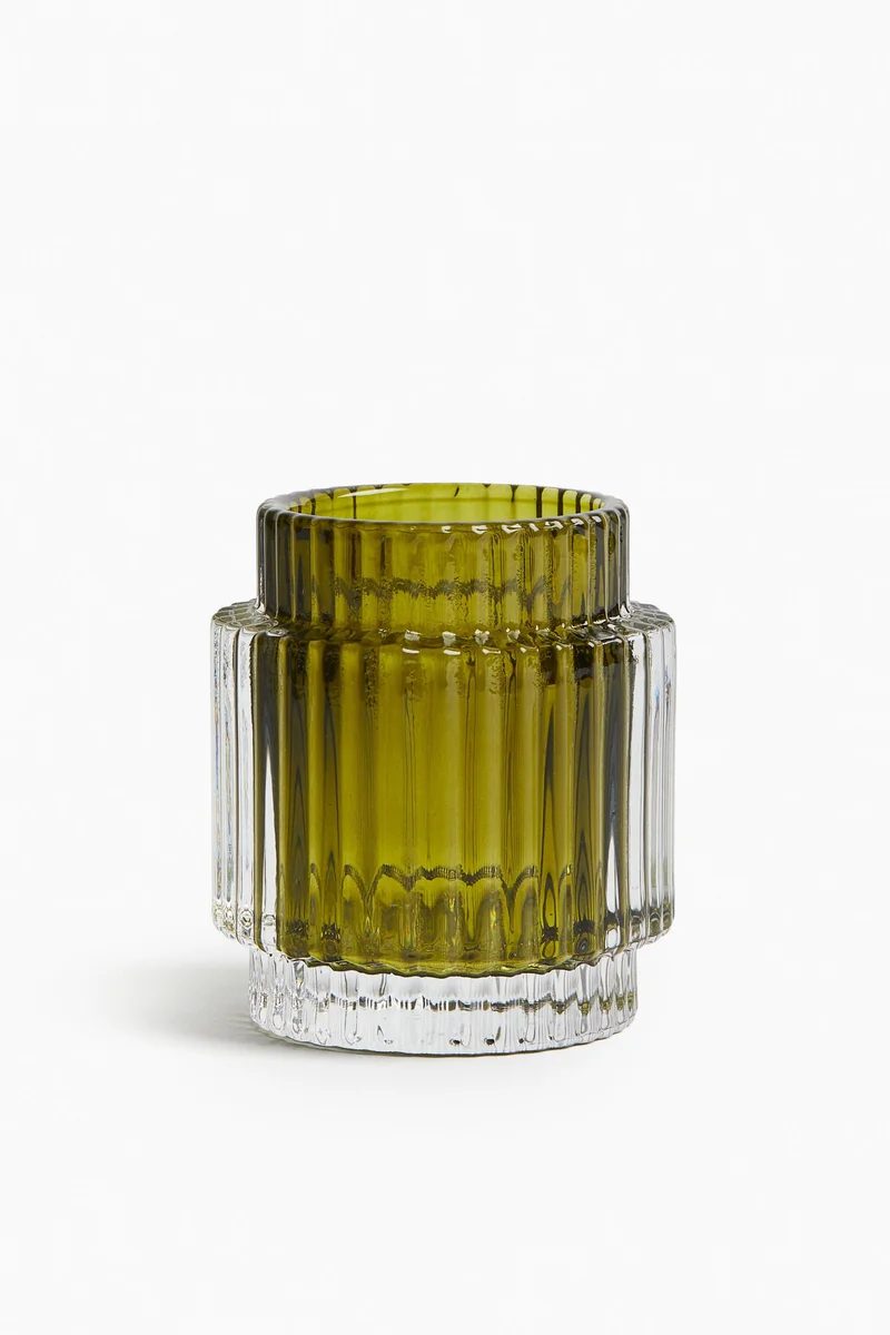H&M Glass candle holder
