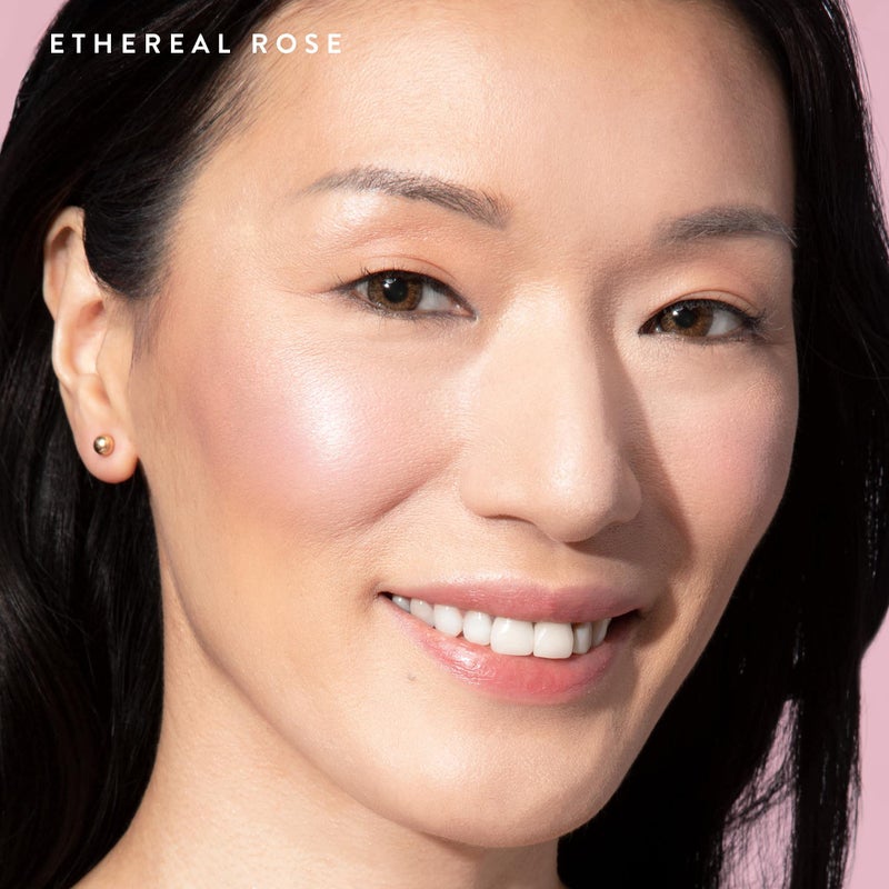 LAURA GELLER NEW YORK Baked Blush-n-Brighten Marbleized Blush for Cheeks - Ethereal Rose - Natural Finish - Buildable Color - Image 4