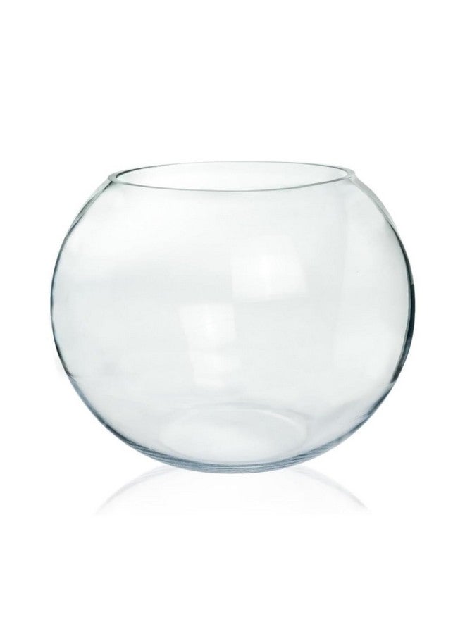 ecofynd Glass Terrarium Bowl, Fish Bowl, Crystal Clear Aquarium Bowl for Fish, Round Bubble Vase for Events, Decorating, Xmas Home Decor, or Office Decor (Pack of 1, 4inch, GB001) - Image 1