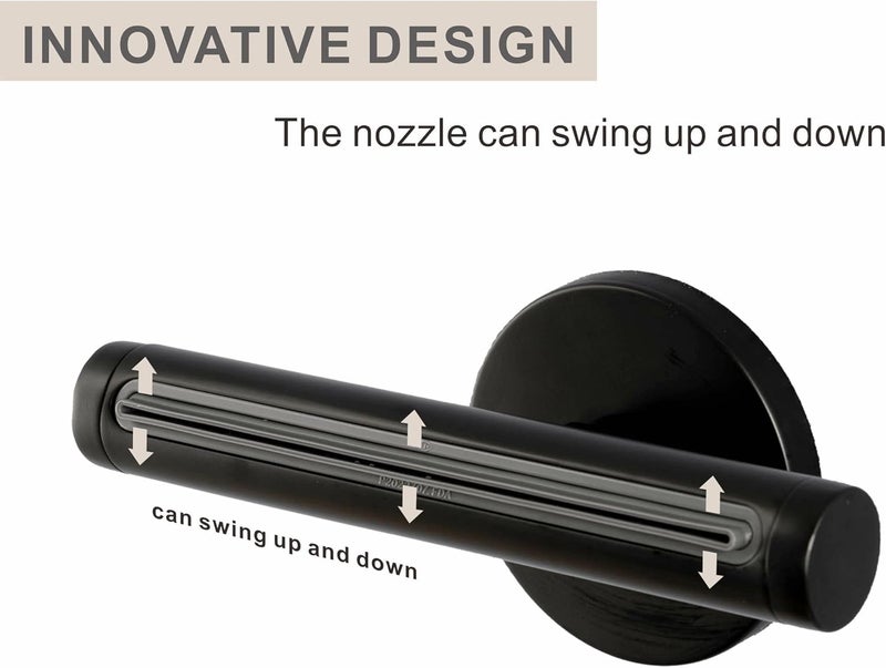 SKOWLL Shower Waterfall Adjustable, Wall Mount Rain Modern Waterfall Shower Set, Matte Black Waterfall Showerhead Jet, High Pressure Shower Spray Jets - Image 4