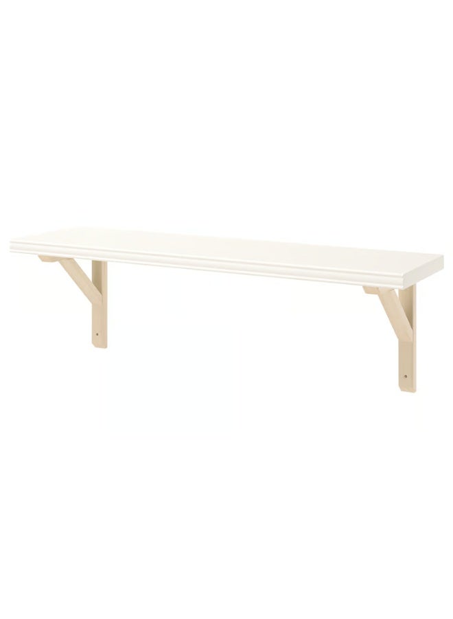 IKEA (IKEA) رف حائط أبيض/أسبن 80×20 سم - Image 1