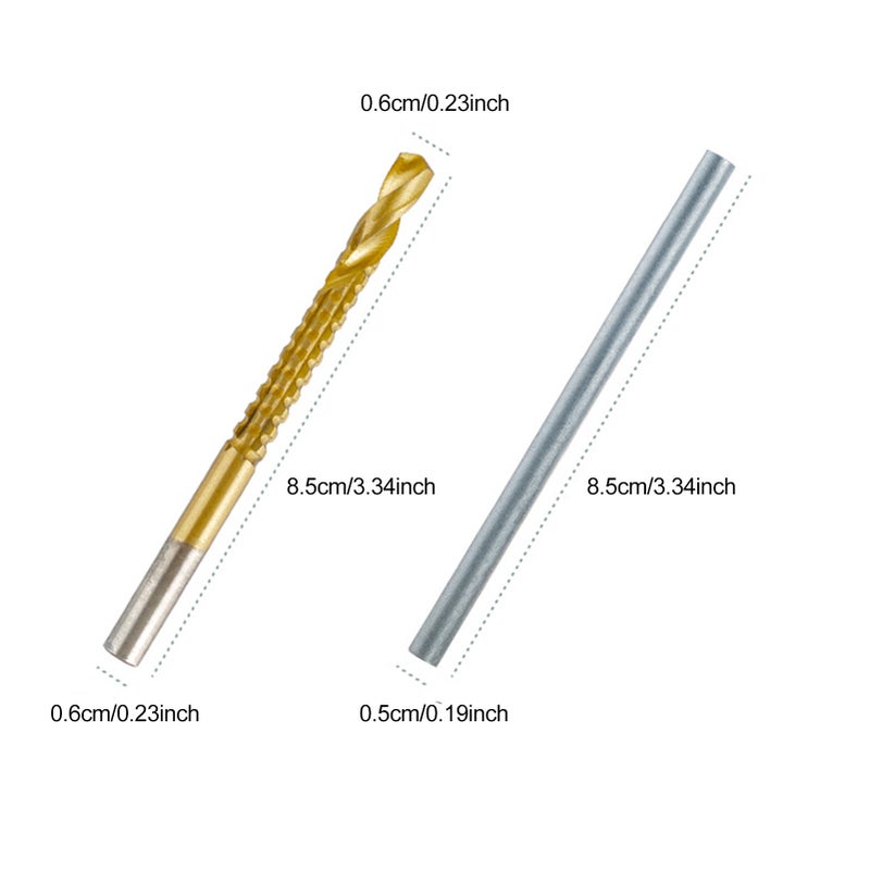 5Pcs Hand Reamer Tool Tapered Reamer Set 3-13mm & 5-16mm Bridge Pin Hole Hand Reamer Tool Detachable T-Handle Tapered Reamer for Guitars Wood Plastic PVC Pipes Cutting - Image 3
