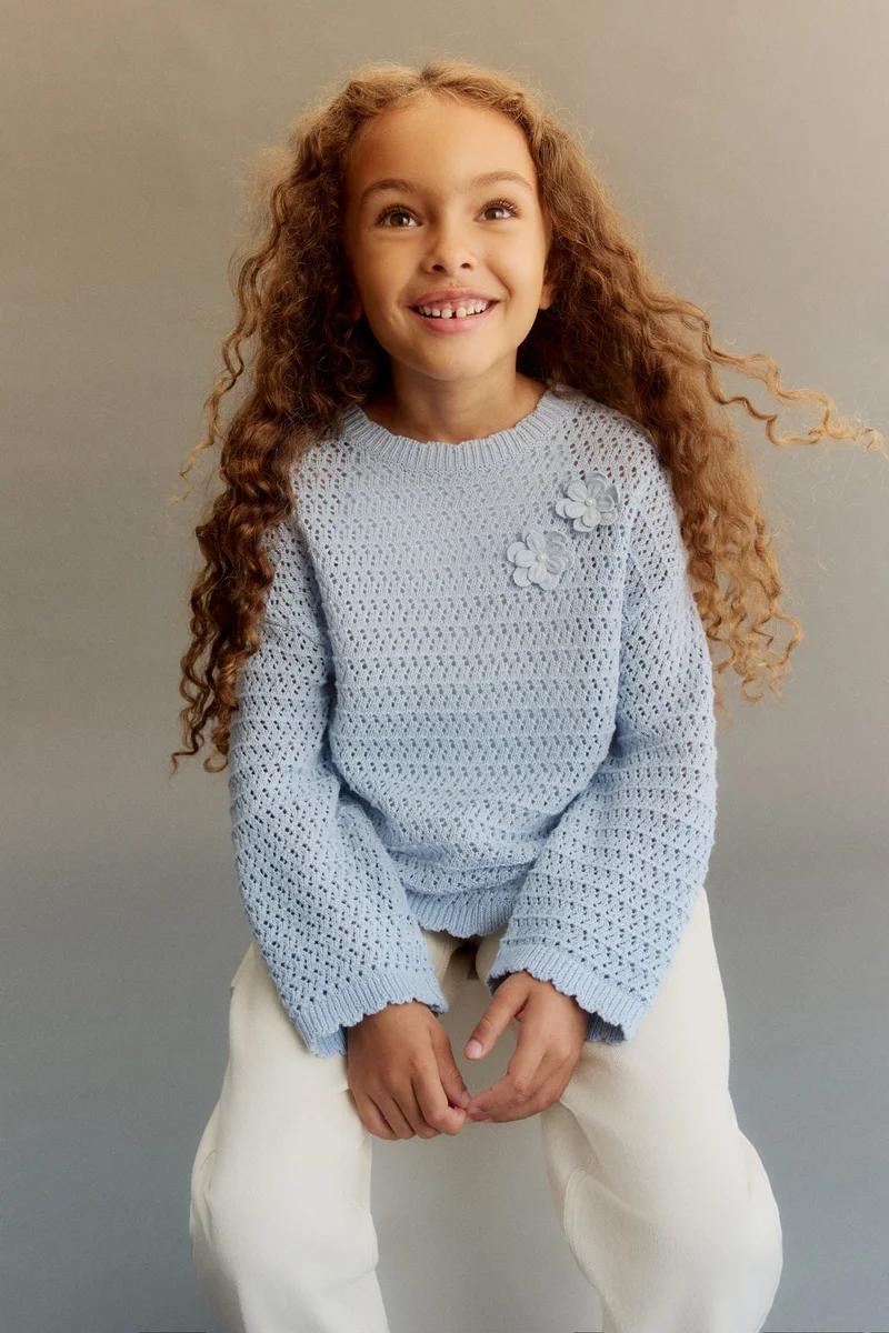 H&M Hole-knit cotton jumper