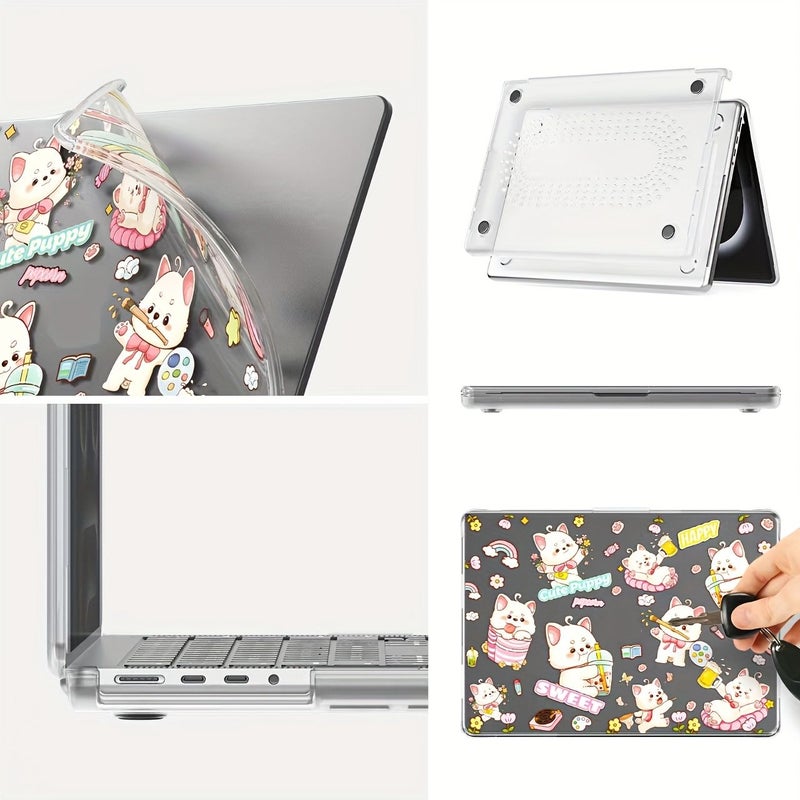 Macbook Pro 14 Case Transparent Scratch Resistant TPU Cover For Dogs DIY Fit - Image 5