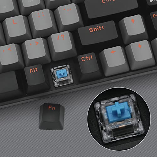 Qisan Mechanical Gaming Keyboard Dual Mode 2.4G/BT Wireless Keyboard with Blue Switch Mini Design (60% Keyboard) 68 Keys Computer Keyboard US Layout | Gaming Pc | Wireless Gaming Keyboard - Image 3