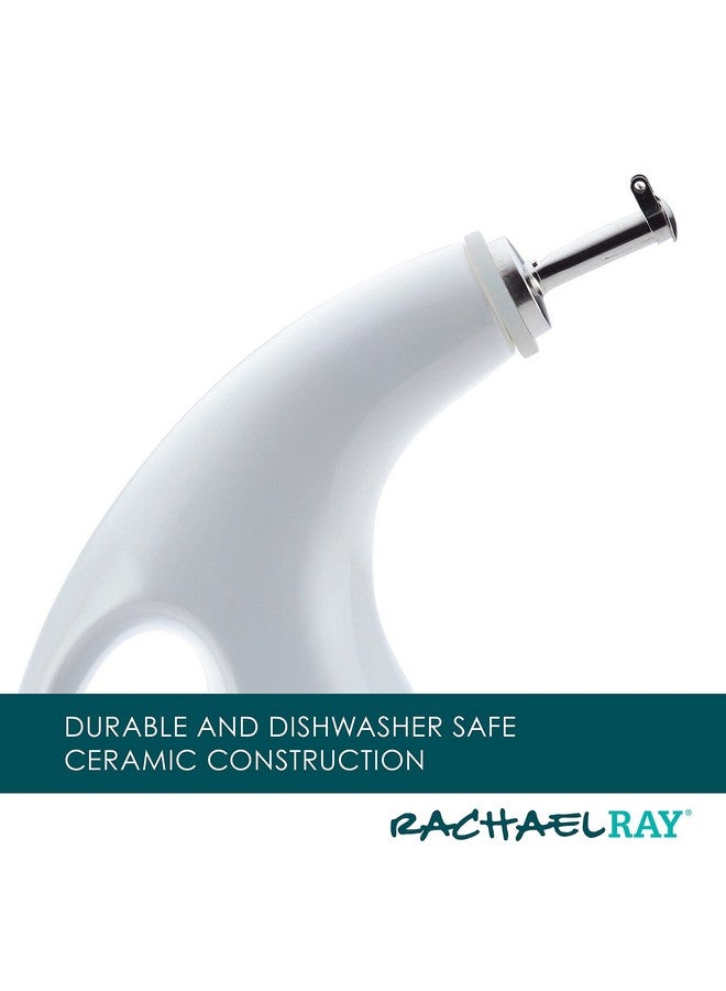 راتشل راي زجاجة توزيع زيت الزيتون البكر الممتاز والخل من راشيل راي، مزودة بفوهة، سعة 24 أونصة، لون أبيض - Image 5