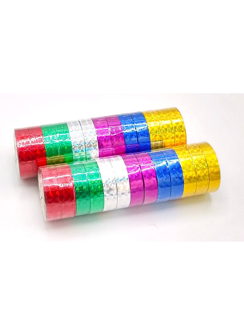 Gold Leaf GOLD LEAF Multicolor Sparkled Craft Tape – Shimmer Glitter DIY Roll for Art, Gift Wrapping, Scrapbooking, Home Décor & More  - Image 4