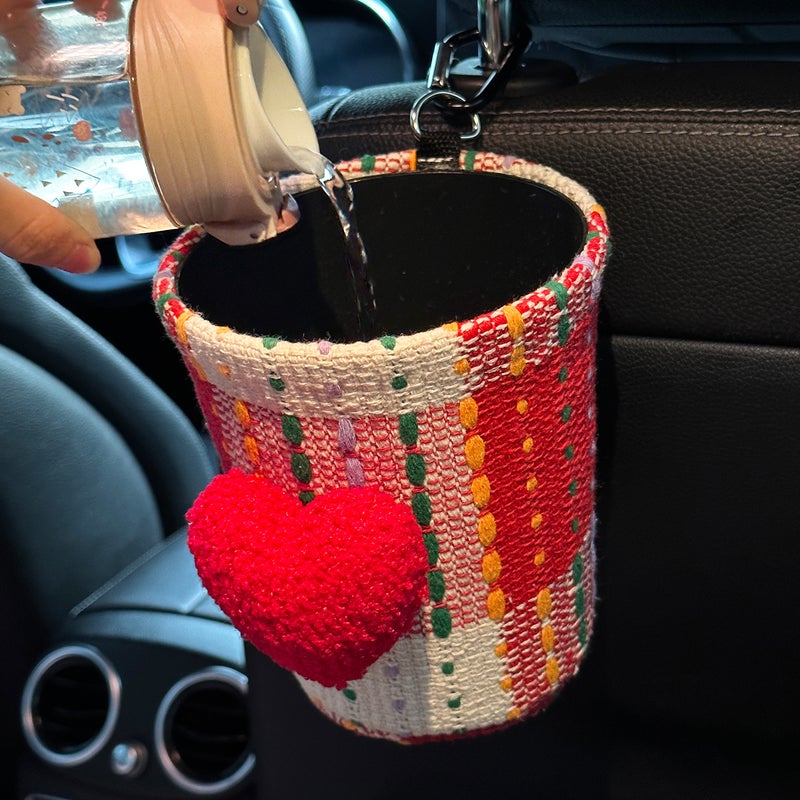 Zao Wu Pink Heart Trash Can with Hook - Image 4