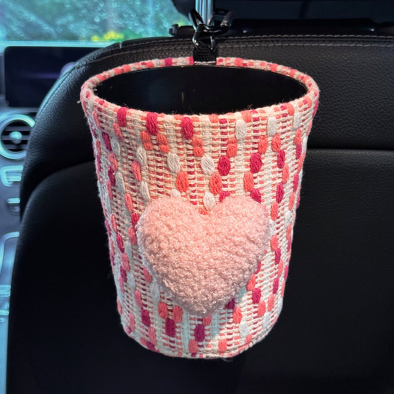 Zao Wu Pink Heart Trash Can with Hook - Image 1