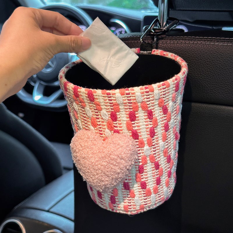 Zao Wu Pink Heart Trash Can with Hook - Image 5