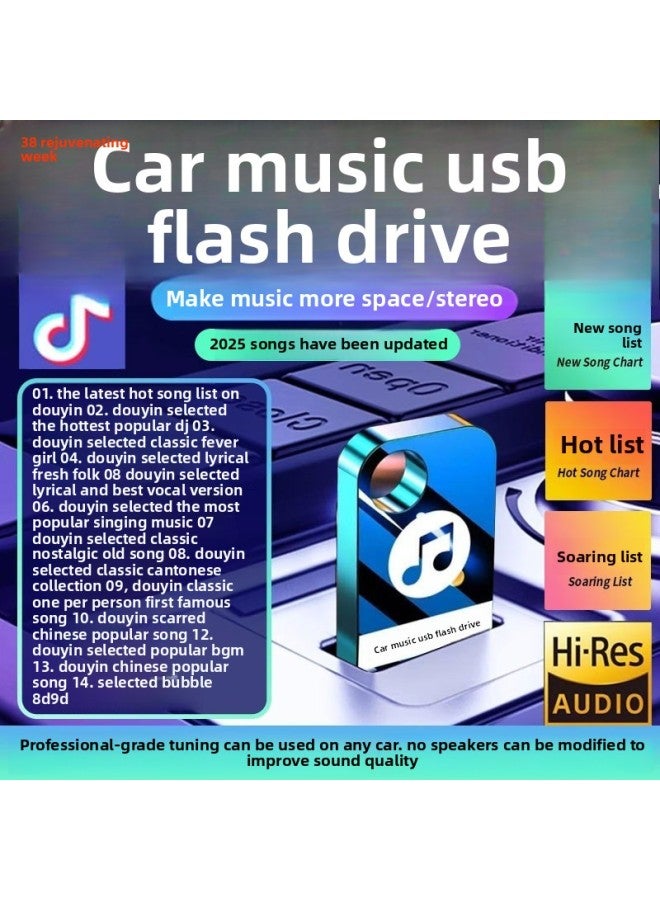 Car USB Songs 2025 Hot Songs Berlin Sound Lossless High Quality Car Music USB Disk-Color:Package 16 Improves Sound Quality 100 Times [free 2800 Songs] Full Songs-Capacity:8g-64g-official Standard Configuration  - Image 2
