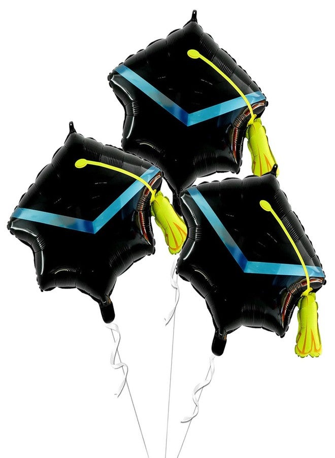 Soochat Graduation Cap Balloon, Grad Hat balloons Grad Balloons 2025 for Graduation Party Decorations 3Pcs - Image 1