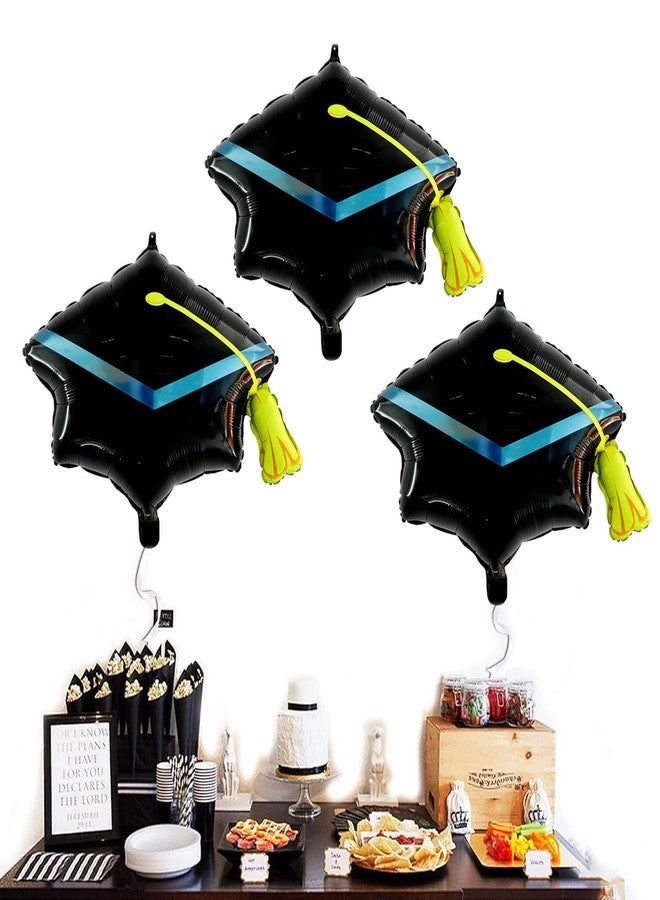 Soochat Graduation Cap Balloon, Grad Hat balloons Grad Balloons 2025 for Graduation Party Decorations 3Pcs - Image 5