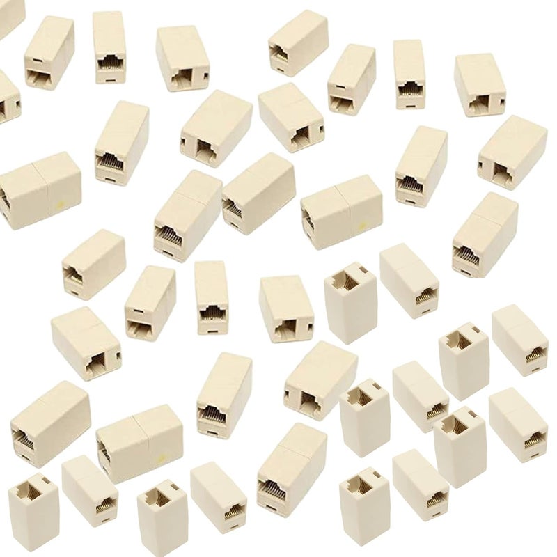 MVTECH Pack -200 RJ45 Coupler Cat7, Cat6 Cat5e RJ45 8P8C LAN Extension Jointer Extending the Ethernet Cables Female to Female Connector For Server, Router, Modem -White - Image 2