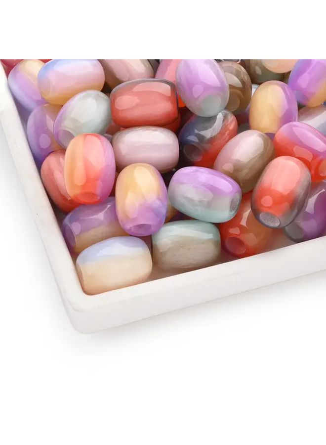 Mixed Color Quicksand Magic Resin Bucket Beads 20pcs Gradient Pastel Keychain Phone Chain - Image 5