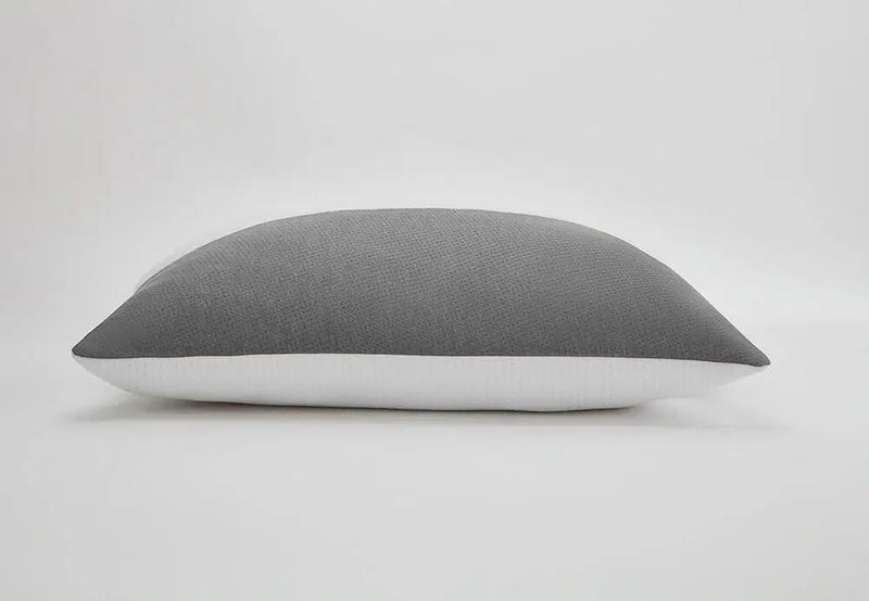 Texlux Microfiber Reversable Pillow Set of 2 for Sleeping 16 Inch X 26 Inch - Grey White - Image 2