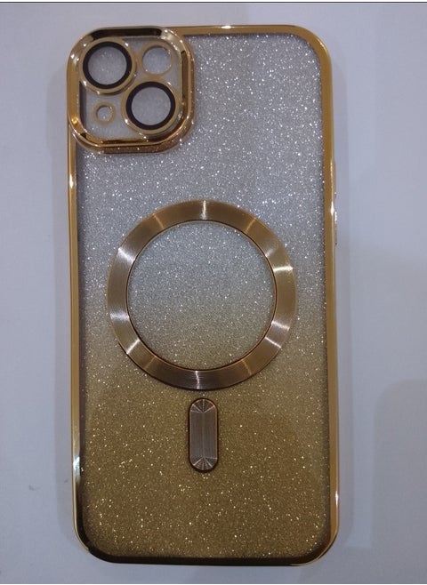 4 In 1 Back Protection Cover For IPhone 14 Plus With Camera Protector, Wireless Charging And Gold Sticker